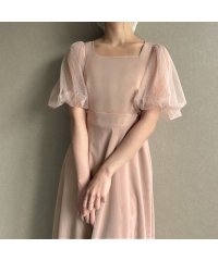 JUNOAH/ジュノア JUNOAH ドッキングチュールフレアワンピース/506564223