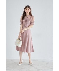 tocco closet/ボウタイリボン付きレースドッキングワンピース/506453932