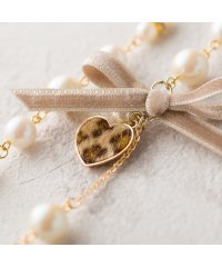 Rose Tiara(L SIZE)/リボン×ハート2連風ネックレス/506569411