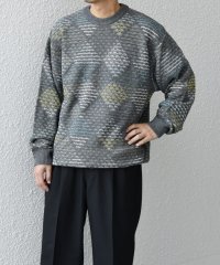 SHIPS any MEN/SHIPS any: 〈手洗い可能〉ジオメトリック ジャガード クルーネック ルーズ ニット◇/506571675
