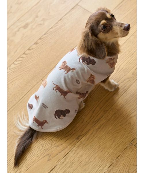 セール 30%OFF】【CAT&DOG】ダックスフンド柄プルオーバー セール 30%OFF】【CAT&DOG】ダックスフンド柄プルオーバー