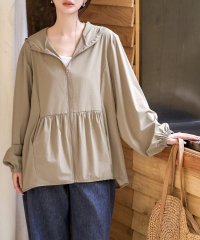 TeddyShop/テディショップ Teddyshop 【UVカット率 99%以上】ラッシュガード レディース 長袖ティアード切替えフード付きパーカー【返品不可商品】/506412991