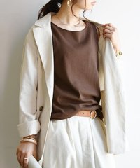 and it_/アンドイット and it_ ブラ紐隠しインナー コットンフライスボートネックタンクトップ タンクトップ レディース 春夏秋冬 綿100% 綿 コットン トップ/504055602
