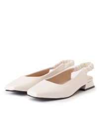 Lace Ladies/レースレディース Lace Ladies レザー調 スクエアトゥ バックオープン ストラップ パンプス/506556321