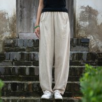 BACKYARD FAMILY/着痩せバルーンパンツ コットンリネン/506586561
