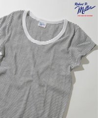Robert P.Miller/ロバート・ピー・ミラー Robert P. Miller 【Robert P. Miller / ミラー】807C パネルリブ半袖 トップス ラウンドネック ボ/506587066