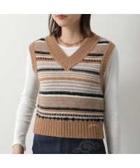 GANNI/ガニー GANNI GANNI ニットベスト Soft Wool Stripe Vest Vネック/506587228