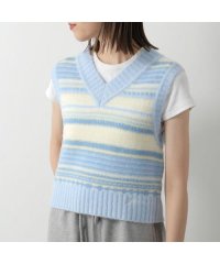 GANNI/ガニー GANNI GANNI ニットベスト Soft Wool Stripe Vest Vネック/506587228