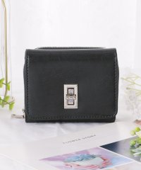 Lace Ladies/レースレディース Lace Ladies ロックパーツ付き レザー調 スクエア 三つ折り 財布/506556325