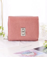 Lace Ladies/レースレディース Lace Ladies ロックパーツ付き レザー調 スクエア 三つ折り 財布/506556325