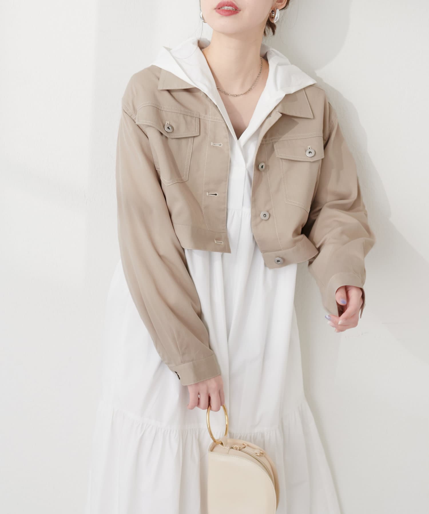 驚きの値段で クーポン】【セール 50%OFF】ショート丈ツイルジャケット ジャケット・アウター