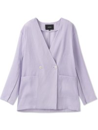 LAUTREAMONT/ロートレアモン LAUTREAMONT 麻調シアーノーカラージャケット≪洗濯機で洗える≫/506514384