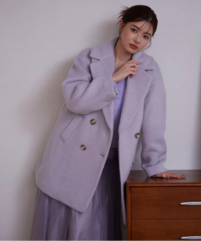 セール】ミドル丈シャギーコート 24AW(506590312 セール】ミドル丈シャギーコート 24AW(506590312