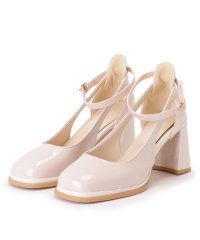 Lace Ladies/レースレディース Lace Ladies スクエアトゥ ストラップ チャンキー ハイヒール パンプス/506594371