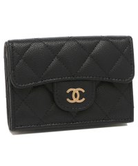 CHANEL/シャネル CHANEL 三つ折り財布 マトラッセ ゴールド金具 ミニ財布 ブラック レディース CHANEL AP0230 B10583 C3906/506598689
