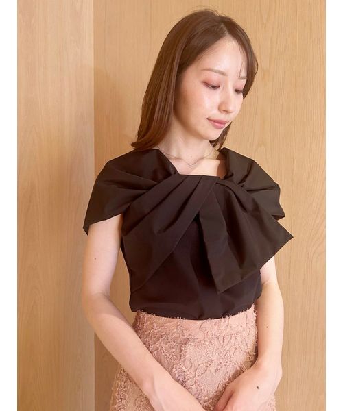 リボンデザインカットプルオーバー CELFORD (12%OFF) / セルフォード リボンデザインカットプル 24