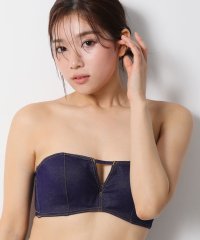 aimerfeel/ストラップレス ハーフカップ デニム 超盛ブラ(R) 単品ブラジャー/506601723