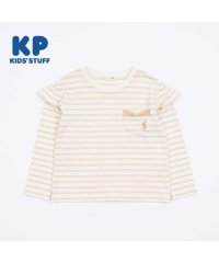 KP/KP(ケーピー)肩フリルボーダー長袖Tシャツ(100～160)/506411271