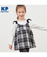 KP/ケーピー KP KP(ケーピー)チェック肩リボン付ドッキングチュニック(80～150)/506411277