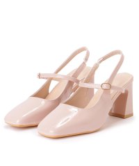 Lace Ladies/レースレディース Lace Ladies スクエアトゥ フェイクレザー バックオープン ハイヒール サンダル/506594383