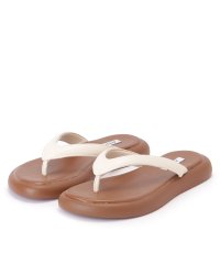 Lace Ladies/レースレディース Lace Ladies フェイクレザー コンフォート トング フラット サンダル/506594385