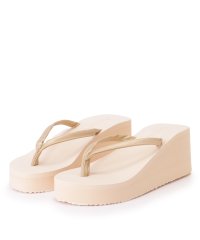 Lace Ladies/レースレディース Lace Ladies ソリッドカラー 厚底 ウエッジ トング サンダル/506594391