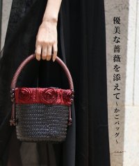 Vieo/ヴィオ Vieo 優美な薔薇を添えて かごバッグ/506603247