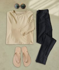OSYAREVO/オシャレボ OSYAREVO 【ネット限定】【紫外線カット率99.9％以上】体型カバー サイドギャザー ラッシュガード レギンス セットアップ 水着/506605165