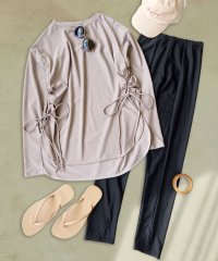 OSYAREVO/オシャレボ OSYAREVO 【ネット限定】【紫外線カット率99.9％以上】体型カバー サイドギャザー ラッシュガード レギンス セットアップ 水着/506605165