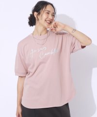 SHOO・LA・RUE　DRESKIP/【洗える/UV】大人のこなれ感 ぷっくりラメロゴTシャツ/506605501