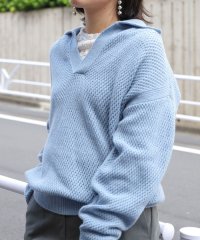 MACPHEE/【WEB・一部店舗限定】ウールメッシュ ポロプルオーバー/506605880