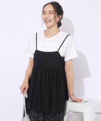 SHOO・LA・RUE　DRESKIP/【2点セット】着回しを楽しめる ふくれジャカードキャミ＋Tシャツ/506605957