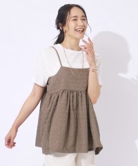 SHOO・LA・RUE　DRESKIP/【2点セット】着回しを楽しめる ふくれジャカードキャミ＋Tシャツ/506605957