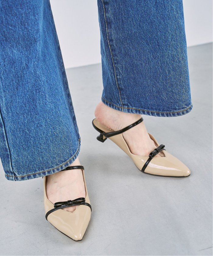 セール 30%OFF】3.5cmリボンストラップミュール(506606909) | ル