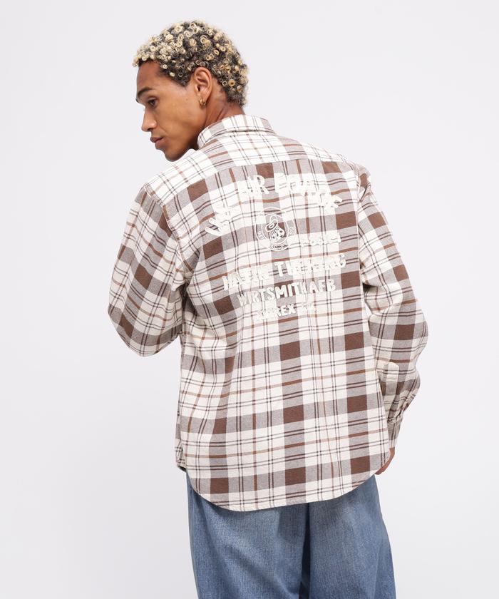 セール 30%OFF】LONGSLEEVE CHECK EMB SHIRT USAF / ロング