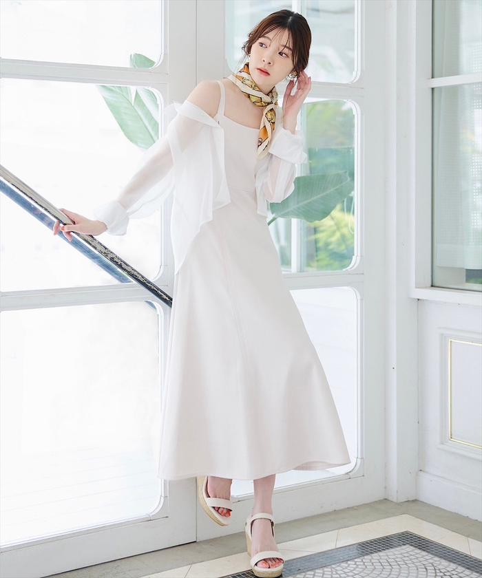 シアーシャツレイヤードキャミワンピース(506609314) | SWINGLE シアーシャツレイヤードキャミワンピース(506609314) | SWINGLE