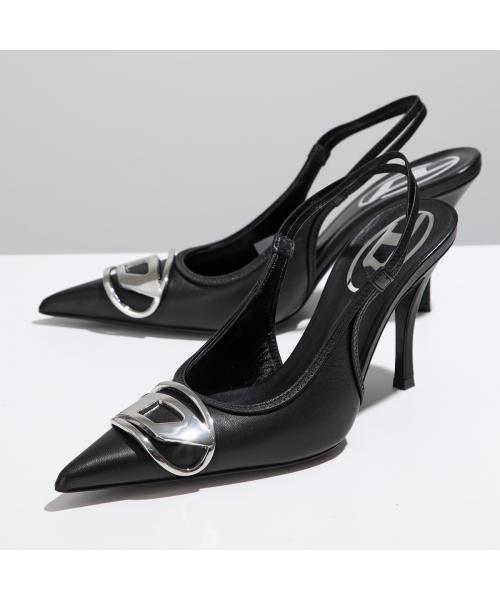 Christian Louboutin 黒 レザー オープントゥ ブーツ