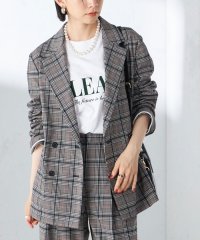 SHIPS WOMEN/〈手洗い可能〉ウール混 チェック ダブルボタン ジャケット/506609947