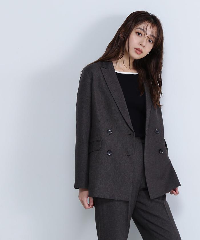 シャークスキン SETUP ダブルブレストジャケット 24AW(506567583