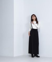 NATURAL BEAUTY BASIC/ストラップ付タックワイドパンツ　24AW/506616237