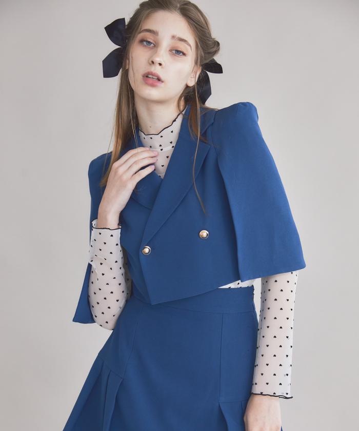 LASUD resil ケープデザインショートジャケット LASUD｜ケープデザインショートジャケット | Rakuten Fashion