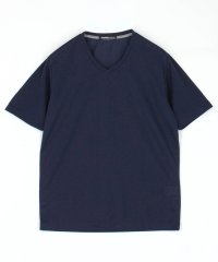 HIDEAWAYS NICOLE/ブロックストレッチＶネック半袖プルオーバー/506277207