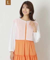 TO BE CHIC(L SIZE)/【L】ソフトシフォンジョーゼット 羽織りブラウス/506586186