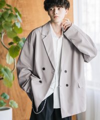 Rocky Monroe/ロッキーモンロー Rocky Monroe テーラードジャケット メンズ レディース ダブル 2B ライトアウター オーバーサイズ ビッグシルエット無地 シンプ/506633530