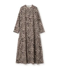Ballsey/レオパードプリント フレアギャザーワンピース/506634412