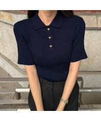 JUNOAH/ジュノア JUNOAH 半袖ニットポロシャツ/506315440