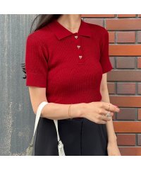 JUNOAH/ジュノア JUNOAH 半袖ニットポロシャツ/506315440