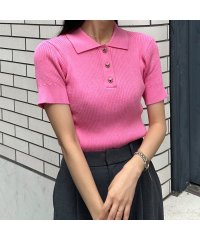 JUNOAH/ジュノア JUNOAH 半袖ニットポロシャツ/506315440
