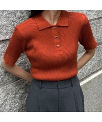 JUNOAH/ジュノア JUNOAH 半袖ニットポロシャツ/506315440