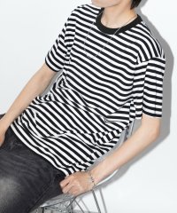 MAISON CLUB/【SETUP7】半袖 ボーダー オーバーサイズ Tシャツ ボーダートップス SCCH364/506551595